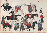 Ottoman Horse Market Turkish Miniature Fine Art Print - 17th Century