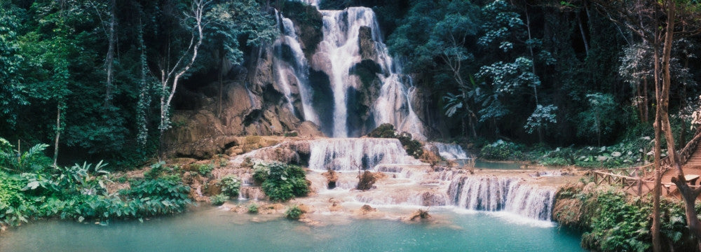 View of Kuang Si Falls Fine Art Print - Luang Prabang, Laos