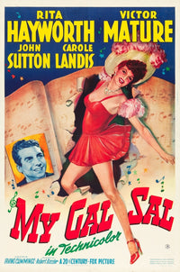 My Gal Sal Movie Poster Art Featuring Victor Mature and Rita Hayworth