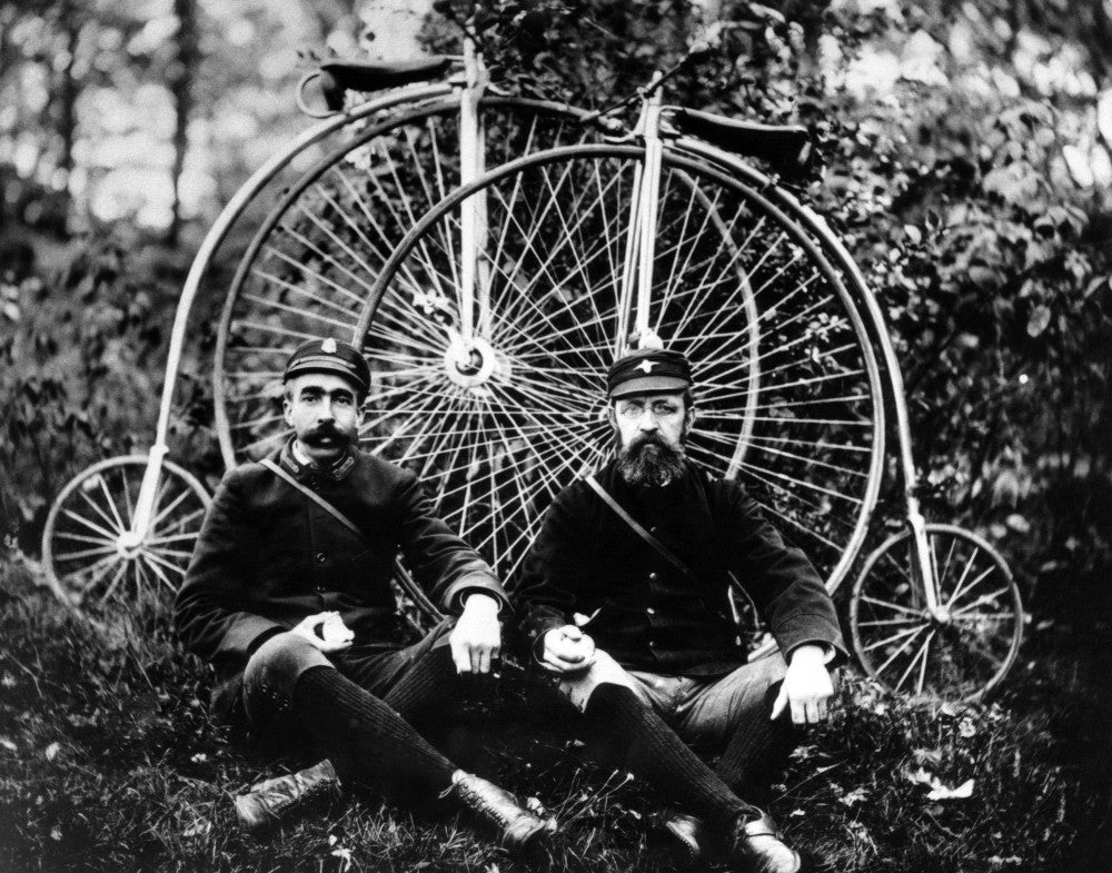 'Bicycle Messengers Seated' Photo Print by Charles H. Currier