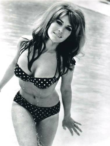 Michele Carey Black and White Polka Dot Bikini Photo Print