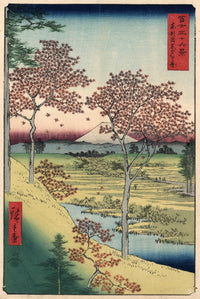 36 Views of Mount Fuji: Twilight Hill at Meguro Print by Utagawa Hiroshige