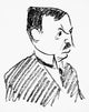 Oskar Pfister Caricature Fine Art Print by Robert Bereny