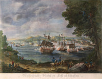 Battle of Lake Champlain Fine Art Print - Colored Engraving by Granger Collection
