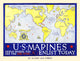 WWI Marine Corps Recruiting Map Poster Print - Unknown Artist
