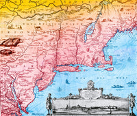 Map of New Netherland 1650's Fine Art Print by Science Source