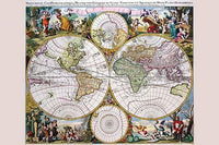 Mappe-Monde Geo-Hydrographique Poster Print by Gerard Valk
