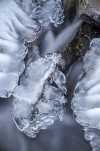 Close-Up of Ice on a Brook in Late Winter by Irwin Barrett