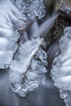 Close-Up of Ice on a Brook in Late Winter by Irwin Barrett