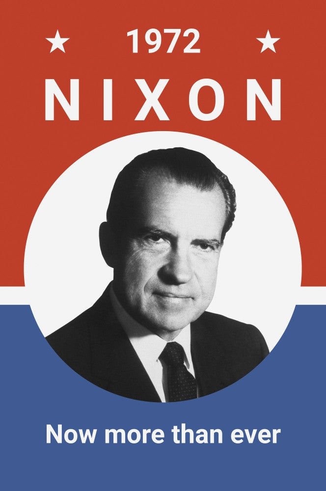 Vintage American History Print of President Richard Nixon by John Parrot