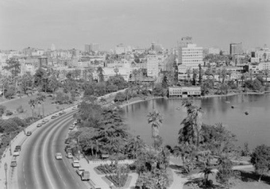 USA Los Angeles McArthur Park Wilshire Boulevard Poster Print