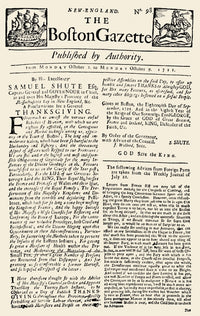 Boston Gazette 1721 Fine Art Print by Granger Collection