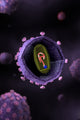Microscopic View of HIV Virus Cross Section Fine Art Print