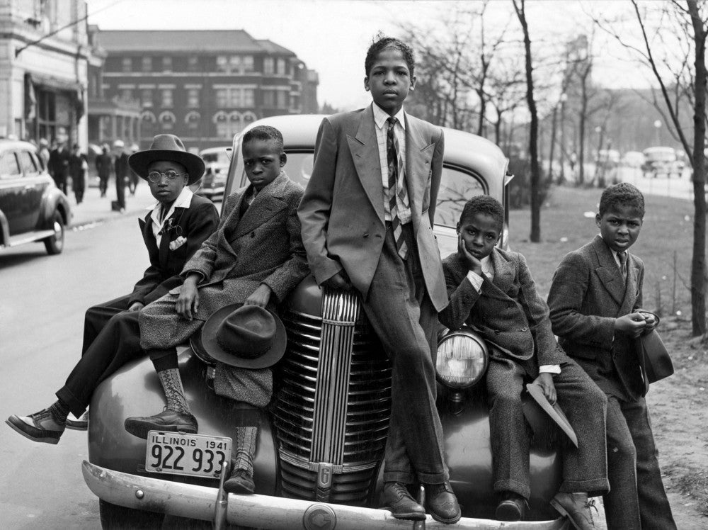 Easter Morning 1941 Photograph - Boys in Chicago by Russell Lee
