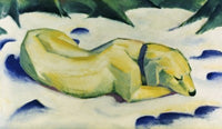 White Dog Fine Art Print (1911) by Franz Marc - Oil on Canvas