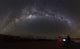 Astronomer Observing the Milky Way in Atacama Desert Fine Art Print by Yuri Zvezdny
