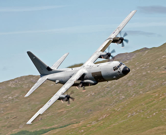 C-130J Super Hercules Low Flight Fine Art Print by Andrew Chittock