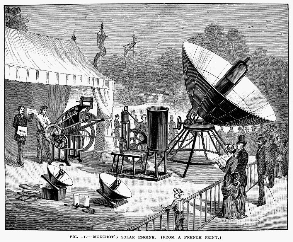 Solar Energy Wood Engraving Print - 1878 Universal Exposition