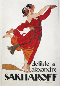 Dance Poster Print for 1921 Performance by Sakharoff