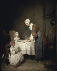 Grace Before a Meal (Le Benedictine) Fine Art Print by Jean-Siméon Chardin