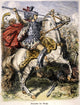 Alexander the Great on Bucephalus 19th Century Wood Engraving Poster Print by Granger Collection