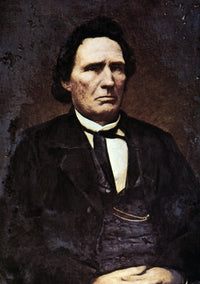 Thaddeus Stevens Fine Art Print - Oil Over Photograph by Mathew Brady