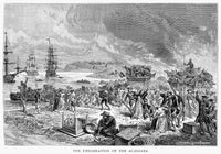 Acadian Expulsion 1755 Wood Engraving Fine Art Print by Granger Collection