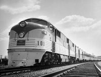Train on a Railroad Track - Chesapeake and Ohio Railway Poster Print