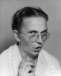 Mature Woman Shaking Her Finger Portrait Fine Art Print