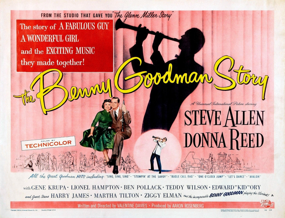 The Benny Goodman Story Movie Poster Print featuring Donna Reed and Steve Allen - 1955