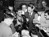 Rocky Marciano Poster Print - Iconic Boxing Moment at Madison Square Garden