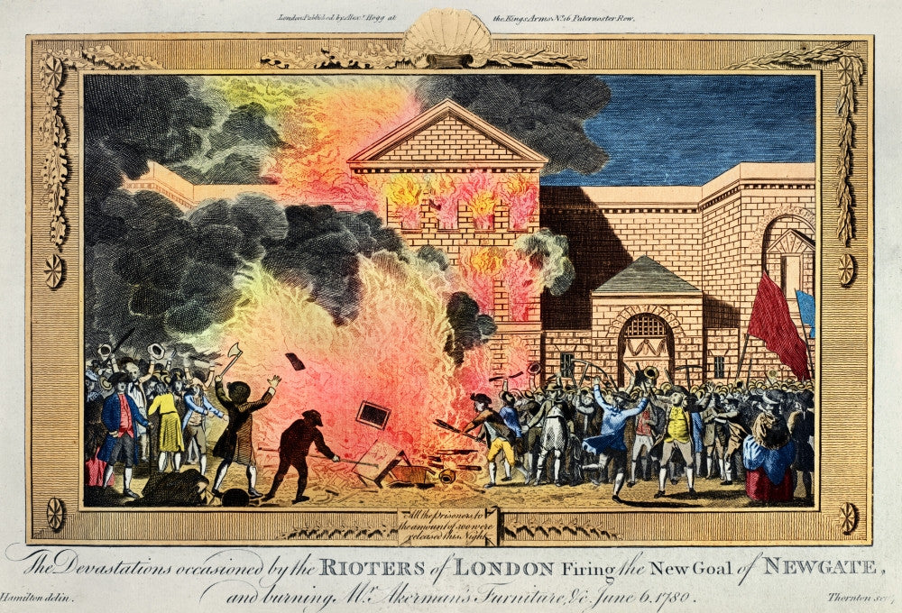 London: The Gordon Riots of 1780 - Contemporary Engraving Poster Print by Granger Collection