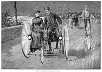Bicycling Along Riverside Drive, 1886 Fine Art Print by Thure De Thulstrup