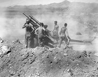 Korean War Artillery Fine Art Print - U.S. Soldiers Firing Howitzer