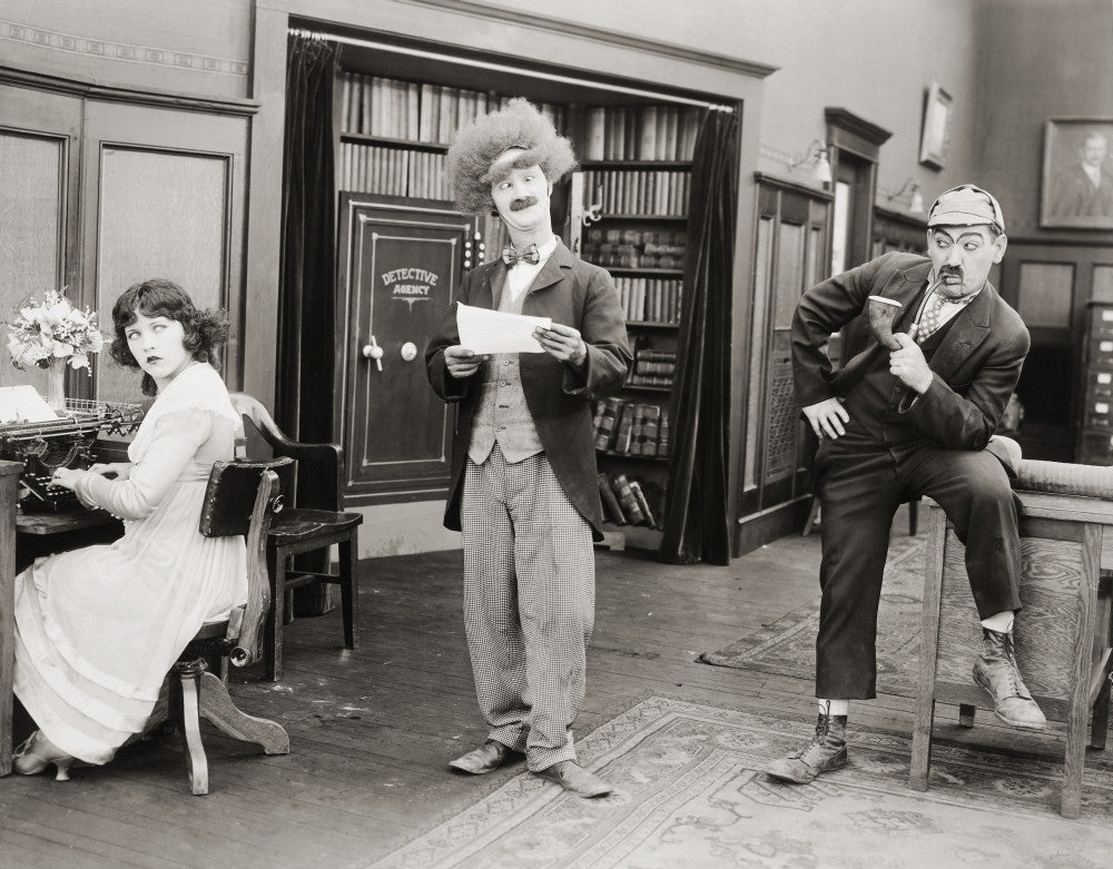 Film Still: Sleuths, 1919 Fine Art Print by Granger Collection