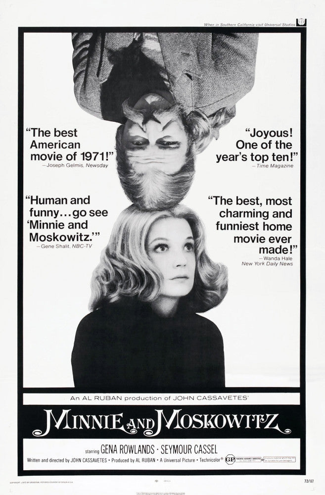 Minnie and Moskowitz Movie Poster Masterprint - 1971