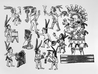 Mexico Aztec Ceremony Manuscript Illumination Fine Art Print
