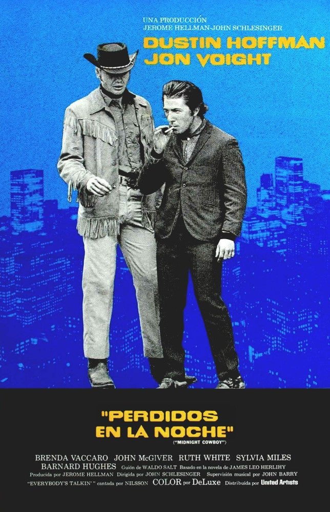Midnight Cowboy Movie Poster Print Featuring Jon Voight and Dustin Hoffman