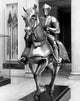 Statue of a Knight in a Museum Fine Art Print