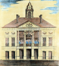 George Washington's Inauguration Engraving Print by Amos Doolittle