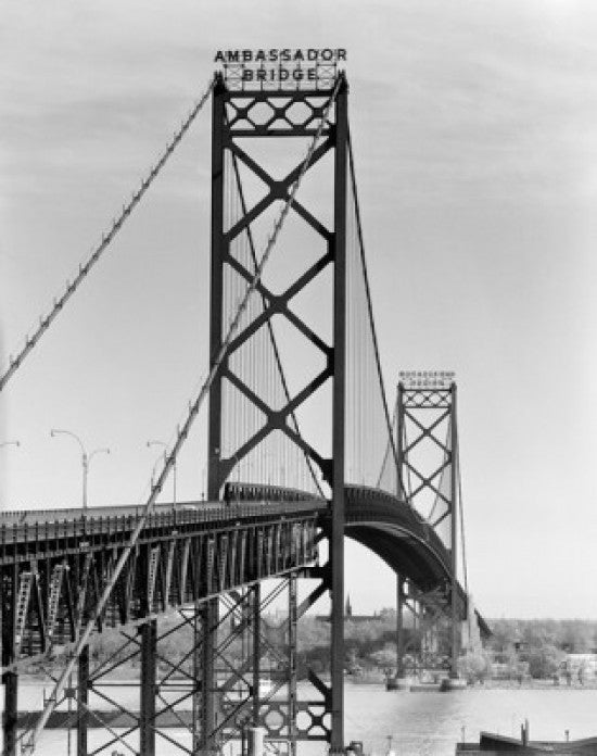 Ambassador Bridge Poster Print - Detroit, Michigan (8x10)