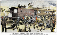 Virden Massacre 1898 Poster Print - Contemporary Drawing