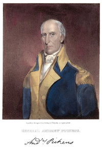 Andrew Pickens American Revolutionary Commander Aquatint Print - 19th Century