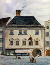Mozart's Home in Vienna - Contemporary Watercolor Print