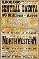 Chicago & North-Western Railway Poster - 1870s Fine Art Print