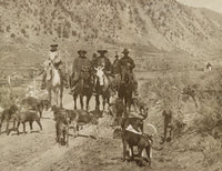 Theodore Roosevelt and Men on Horseback with Hunting Dogs Poster Print