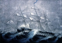 A Squall Off Cape Horn Fine Art Print by Currier and Ives