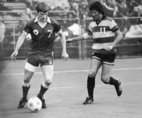 Soccer Match 1977 Poster Print Featuring Stewart Scullion and Gordon Fearney