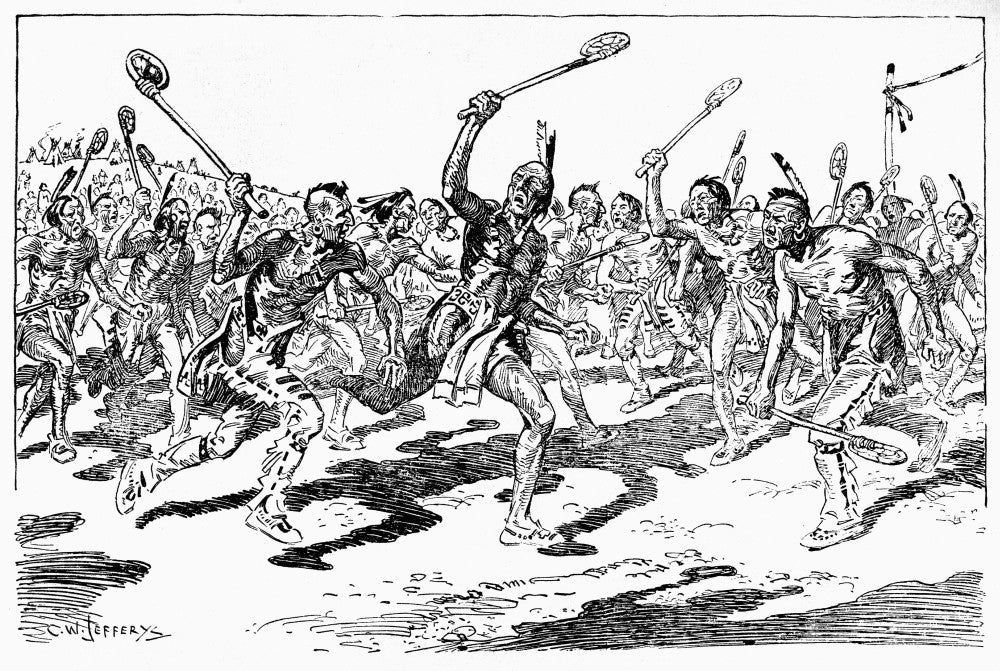 Iroquois Lacrosse Fine Art Print by C.W. Jefferys