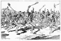 Iroquois Lacrosse Fine Art Print by C.W. Jefferys